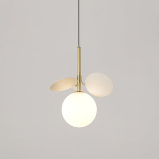 Bauhaus globe pendant top view — frosted glass modern fixture