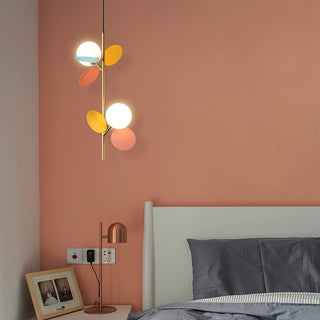 Bauhaus globe pendant from below — frosted glass hanging light