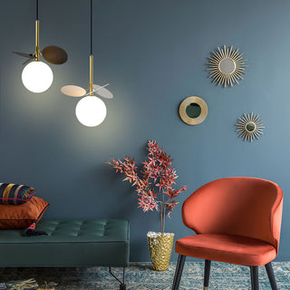 Lámpara Colgante de Cristal – Moderna con Globo Esmerilado y Cable Ajustable | Estilo Bauhaus