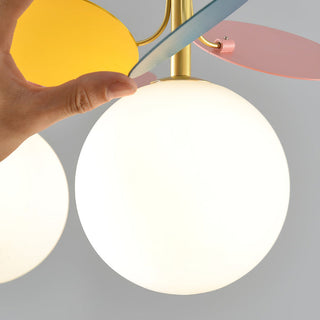 Lámpara Colgante de Cristal – Moderna con Globo Esmerilado y Cable Ajustable | Estilo Bauhaus