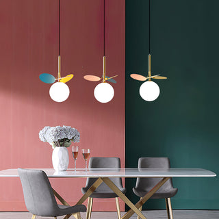 Frosted globe Bauhaus pendant — modern adjustable hanging lamp