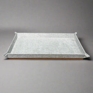 burnished desk organizer 7-piece set suede interior leather inserts alternate view