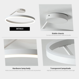 Nordic LED Ceiling Light – Modern Circle Lamp With Adjustable Brightness