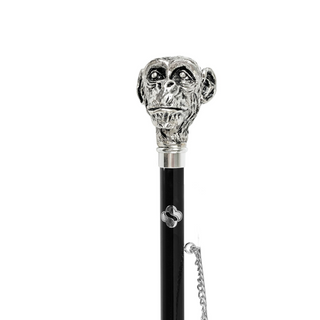 silver-plated monkey handle gift box long handle handmade Italian luxury shoehorn close-up