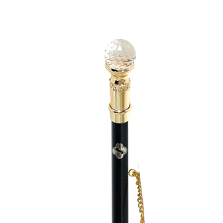 24K gold-plated crystal handle gift box long handle handcrafted Italian luxury shoehorn close-up
