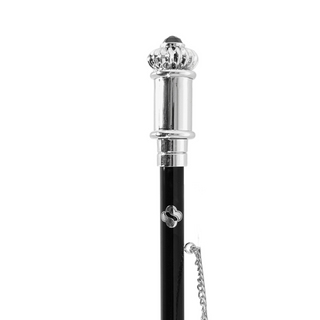 silver-plated knob handle 53cm handmade Italian luxury shoehorn close-up