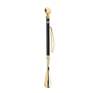 gold-plated 53cm long handle handcrafted Italian luxury shoehorn side view