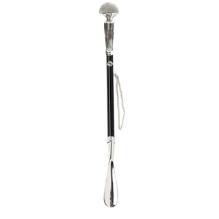 crystal knob handle handmade Italian elegant luxury shoehorn side view