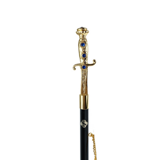 24K gold-plated long handle handmade Italian luxury shoehorn close-up