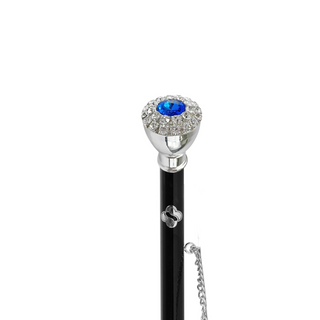 925 silver-plated brass long handle handcrafted Italian luxury shoehorn close-up