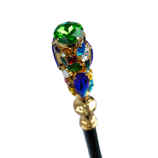 24K gold-plated crystal handle gift box handmade Italian luxury shoehorn detail