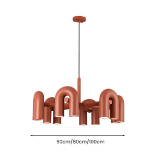 Adjustable pipe LED chandelier modern dining room hanging lamp