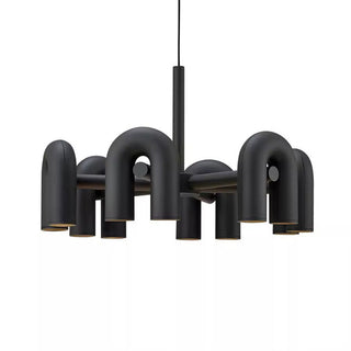 Pipe chandelier LED modern style hanging ceiling light