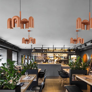 Modern pipe shaped chandelier LED ceiling pendant light