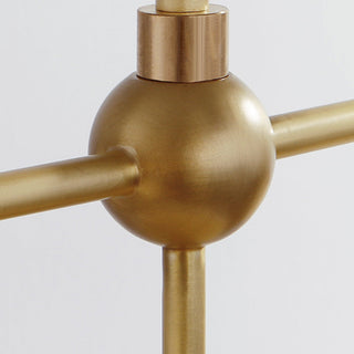 Glass brass ball chandelier vintage warm ambient ceiling