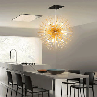 Dandelion shaped metal chandelier medieval style ceiling fixture