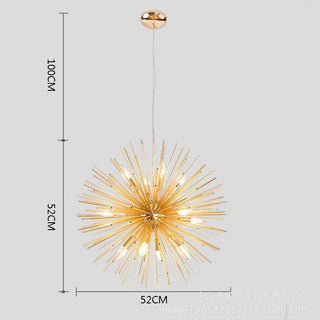 Iron dandelion chandelier medieval design dining room pendant