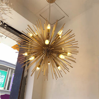 Multi-head dandelion chandelier medieval metal ceiling fixture