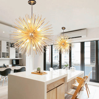 Medieval dandelion chandelier iron frame dining room lighting