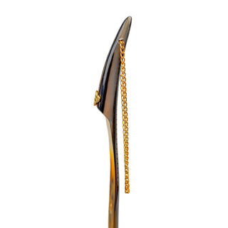 artisan 16 inch smooth edge handcrafted Italian luxury shoehorn close-up