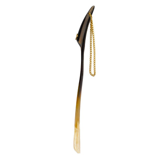 artisan 16 inch smooth edge handcrafted Italian luxury shoehorn side view