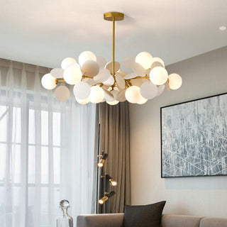 Iron glass flower chandelier multicolored creative pendant