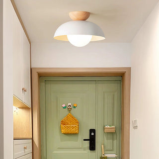 Plafonnier semi-encastré | Luminaire moderne minimaliste en métal et verre pour salon