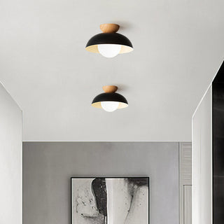 Plafonnier semi-encastré | Luminaire moderne minimaliste en métal et verre pour salon
