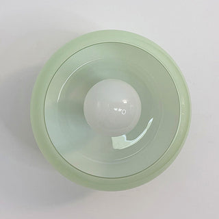 Lámpara de techo de mediados de siglo - Lámpara de techo de cristal semiempotrada para la elegancia del salón