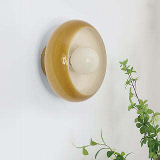 Lámpara de techo de mediados de siglo - Lámpara de techo de cristal semiempotrada para la elegancia del salón
