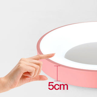 Scandinavian LED Ceiling Light - Modern Macaron Color Changing Flush Mount Lamp