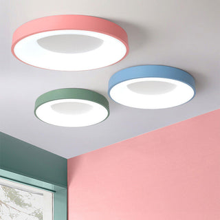 Scandinavian macaron LED flush mount, color changing ceiling lamp