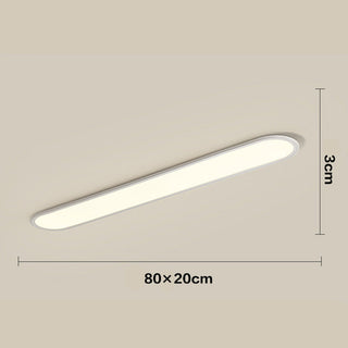 Modern Strip Ceiling Light - Sleek LED Flush Mount Lamp With Adjustable Hanging Length