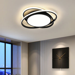 Circle LED ceiling fixture, Nordic modern bedroom hallway