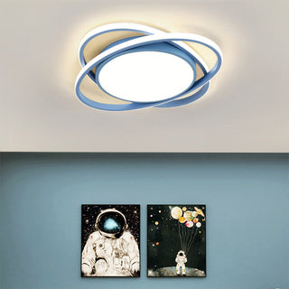Modern circular LED ceiling light, Nordic design bedroom
