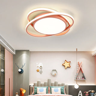Nordic circular LED ceiling lamp, modern circle bedroom hallway