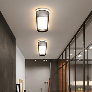 Flat flush mount ceiling fixture, modern LED bright light