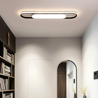 Flat LED flush mount ceiling light, bright modern illumination