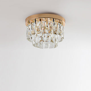 Mid-century style ceiling light close-up, tassel semi-flush