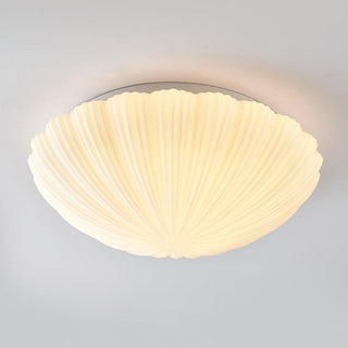 Vintage Seashell Ceiling Lamp – Cream White Coastal Ceiling Light Fixture