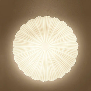 Vintage Seashell Ceiling Lamp – Cream White Coastal Ceiling Light Fixture
