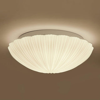 Vintage Seashell Ceiling Lamp – Cream White Coastal Ceiling Light Fixture