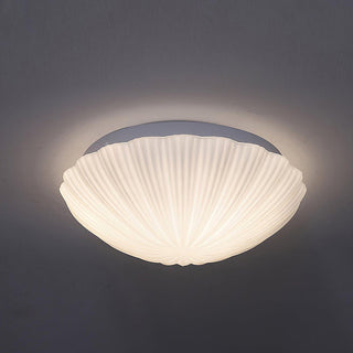 Vintage Seashell Ceiling Lamp – Cream White Coastal Ceiling Light Fixture