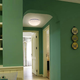 Vintage cream seashell ceiling lamp – coastal white fixture