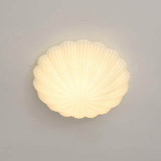 Vintage Seashell Ceiling Lamp – Cream White Coastal Ceiling Light Fixture