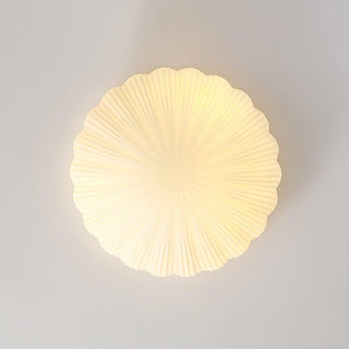 Vintage Seashell Ceiling Lamp – Cream White Coastal Ceiling Light Fixture