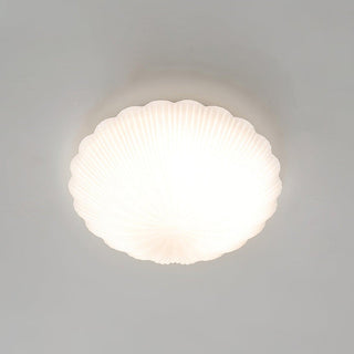 Vintage Seashell Ceiling Lamp – Cream White Coastal Ceiling Light Fixture
