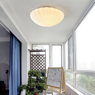 Vintage Seashell Ceiling Lamp – Cream White Coastal Ceiling Light Fixture