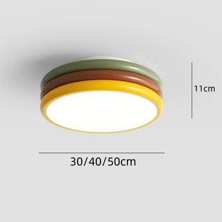 Modern dome ceiling light colorful – flush mount LED close-up