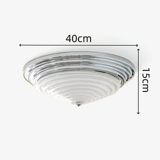 Nordic LED Ceiling Lamp – Chrome Flush Mount with Soft Ambient Lighting